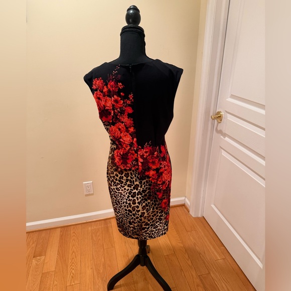 Cache Beautiful Floral and Leopard Print Dress, excellent condition size L - Picture 4 of 9